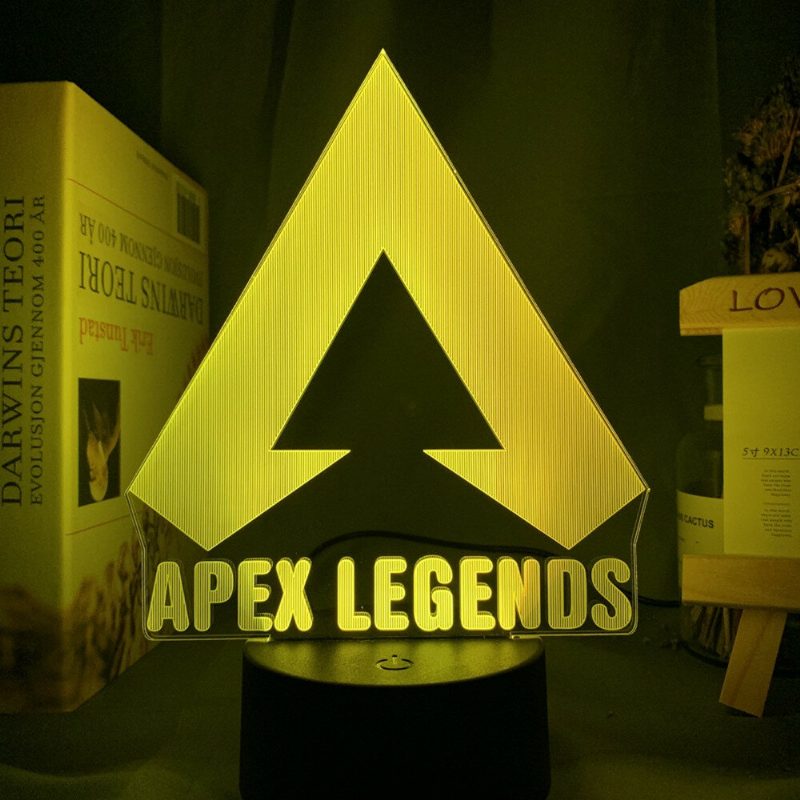 Apex Legends Logo Éjszakai Lámpa Led Színváltó Játékterem Dekorációhoz Ötletek Menő Rendezvények Nyereményjátékosok Születésnapi Ajándék Usb