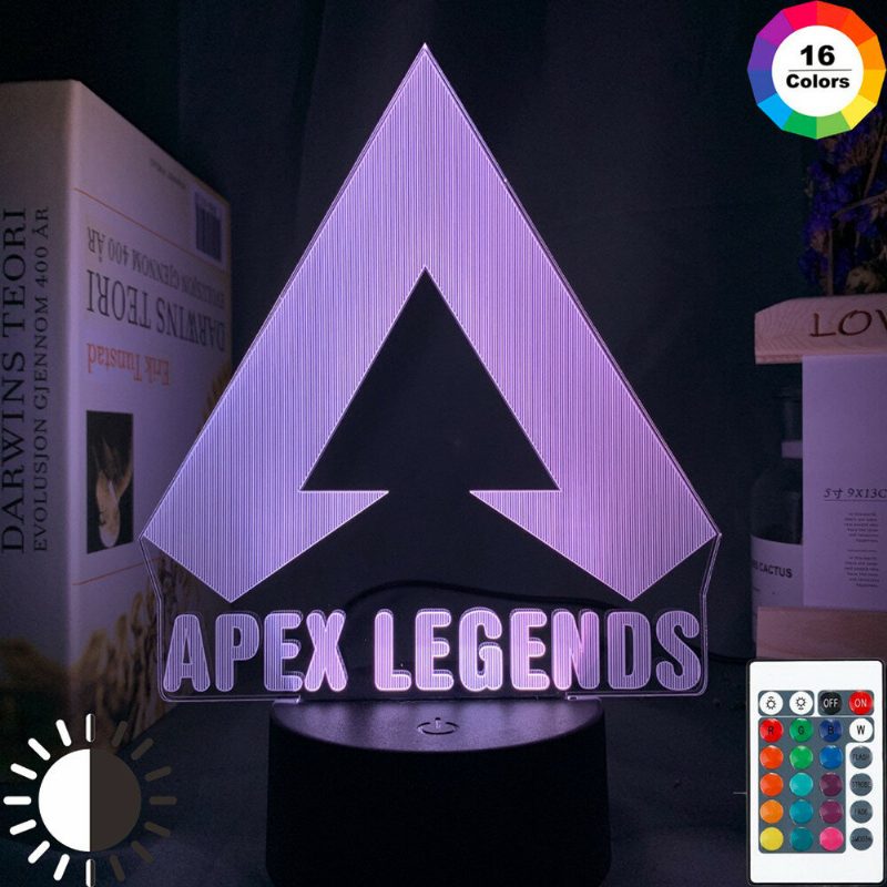 Apex Legends Logo Éjszakai Lámpa Led Színváltó Játékterem Dekorációhoz Ötletek Menő Rendezvények Nyereményjátékosok Születésnapi Ajándék Usb