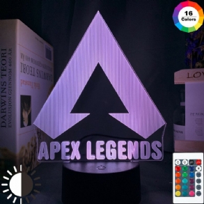 Apex Legends Logo Éjszakai Lámpa Led Színváltó Játékterem Dekorációhoz Ötletek Menő Rendezvények Nyereményjátékosok Születésnapi Ajándék Usb