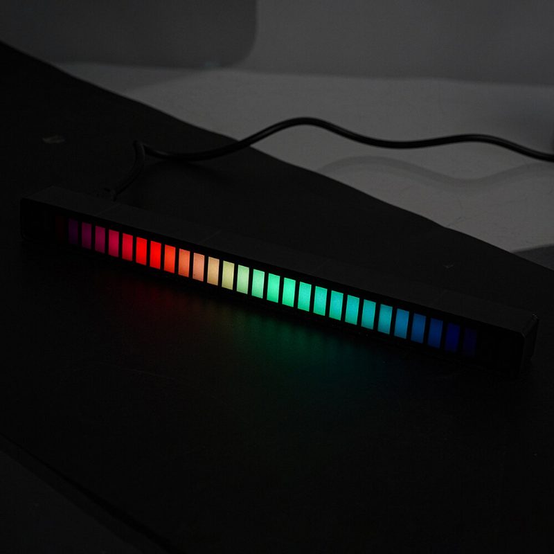 Dc 5v Hangszedő Szintű Légkör Könnyű Autó Belső Módosítás Asztali Audio Spektrum Rgb Hangvezérlés