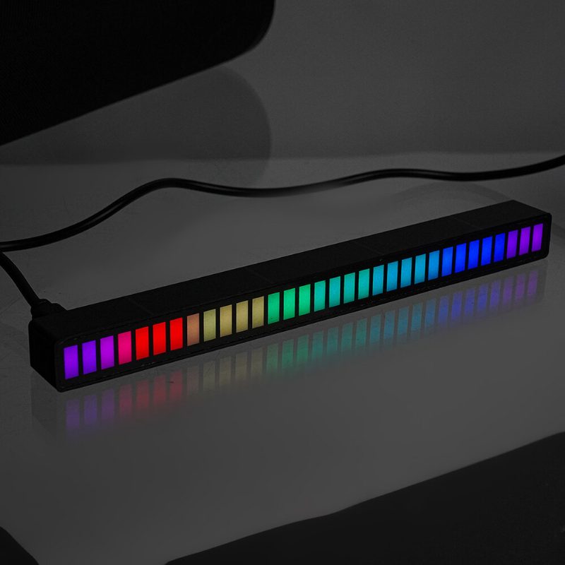 Dc 5v Hangszedő Szintű Légkör Könnyű Autó Belső Módosítás Asztali Audio Spektrum Rgb Hangvezérlés