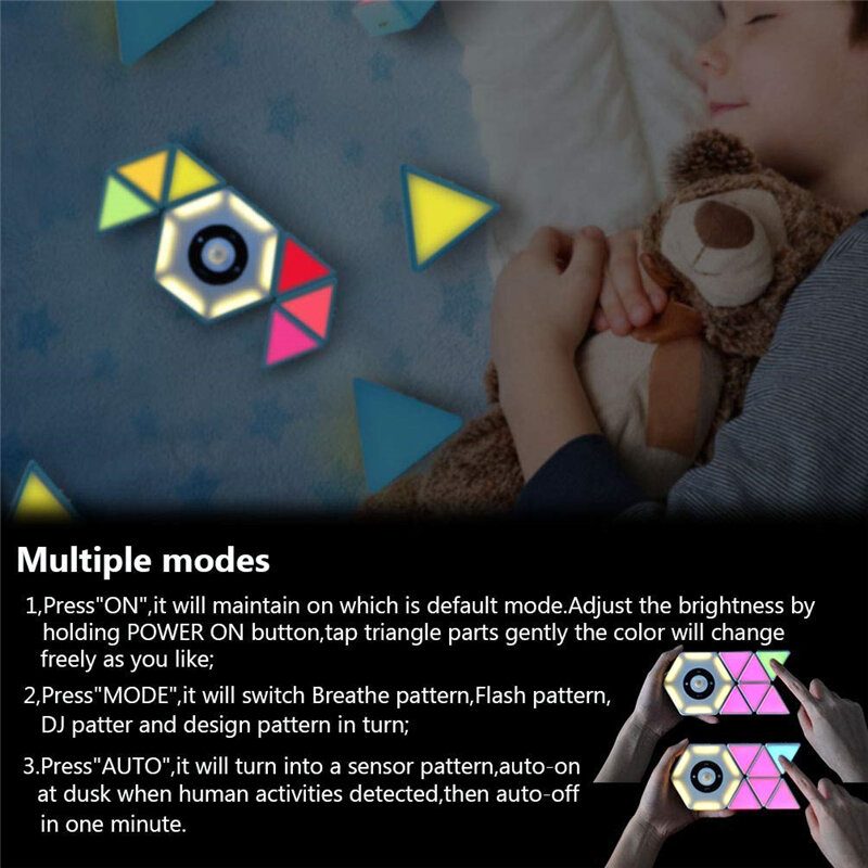 Dc5v Usb Diy Smart Puzzle Night Light Érintésérzékeny Színváltó Játék