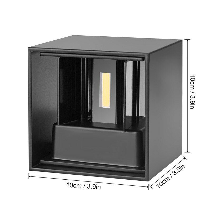 Dx-ct1 Ac 220v Vízálló 7w Alumínium Kocka Cob Led Fali Lámpa Modern Otthoni Világítás