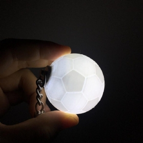 Hordozható Futballlámpa 3d Nyomtató Kulcstartó Színes Led Éjszakai Lámpa Kreatív Elemes Táska Dekoráció