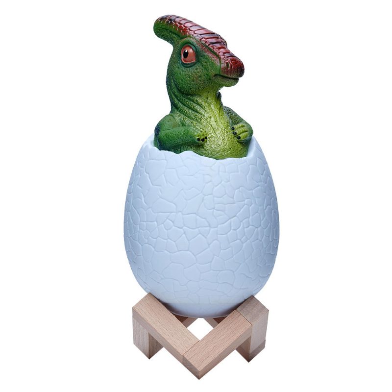 Kl-02 Dekoratív 3d Deputy Dinosaur Egg Intelligens Éjszakai Lámpa Érintőkapcsoló 3 Színváltó Led Karácsonyi Ajándékokhoz