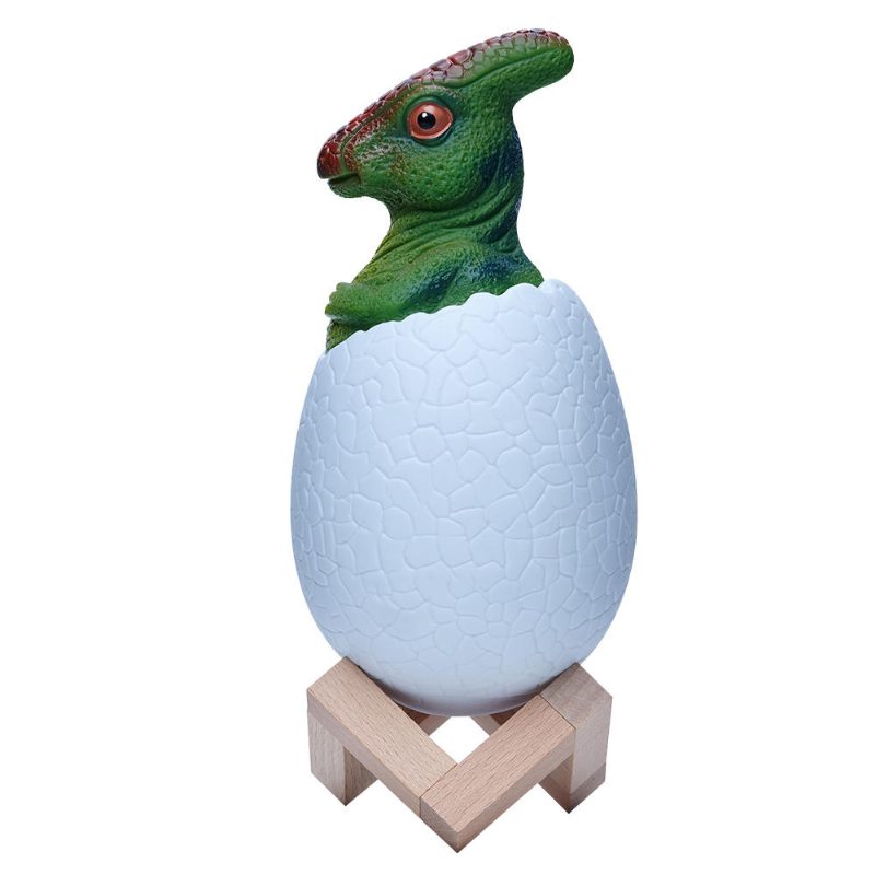 Kl-02 Dekoratív 3d Deputy Dinosaur Egg Intelligens Éjszakai Lámpa Érintőkapcsoló 3 Színváltó Led Karácsonyi Ajándékokhoz