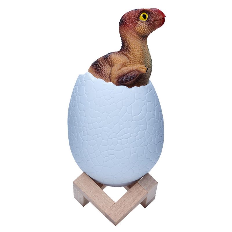 Kl-02 Dekoratív 3d Oviraptor Dinosaur Egg Intelligens Éjszakai Lámpa Érintőkapcsoló 3 Színben Változó Led-es Karácsonyi Ajándéknak