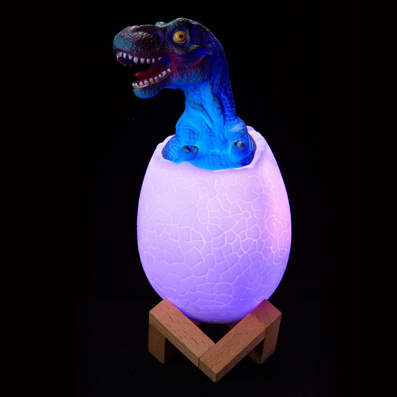 Kl-02 Dekoratív 3d Tyrannosaurus Egg Intelligens Éjszakai Lámpa 16 Színű Távirányítós Érintéskapcsoló Led Karácsonyi Ajándéknak