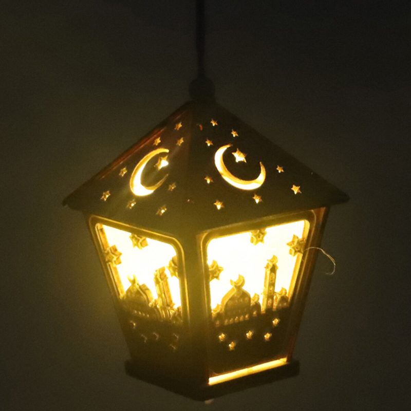 Led Barkácsház Falámpa Fesztivál Dekoratív Éjszakai Fény Eid Mubarak Ramadan