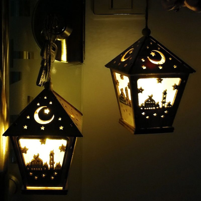 Led Barkácsház Falámpa Fesztivál Dekoratív Éjszakai Fény Eid Mubarak Ramadan