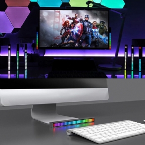 Led-es Belső Hangulatvilágítás Rgb Led-szalagos Lámpa Usb Vezeték Nélküli Zenei Távirányítóval 8 Móddal Az Otthoni Dekorációhoz