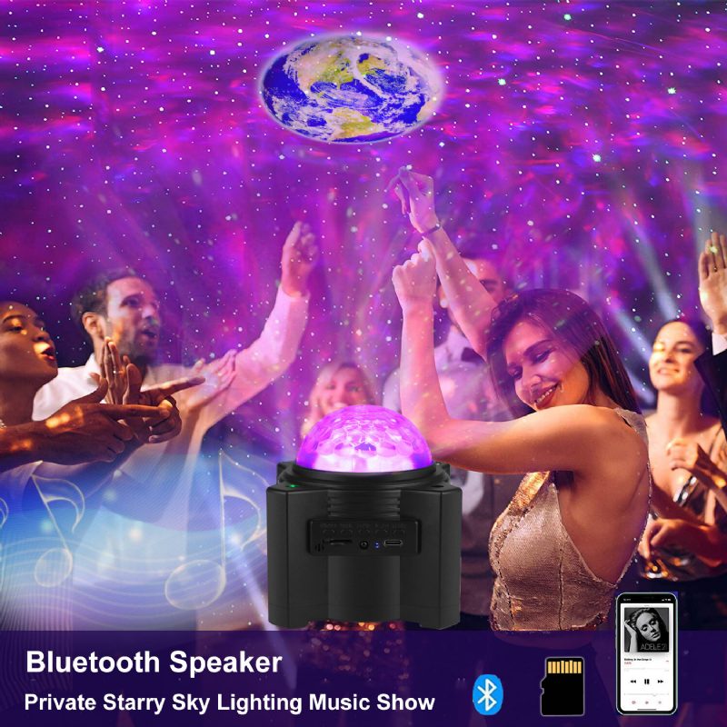 Led Galaxy Projector Nebula Night Light Hangulatlámpa Távirányítóval Bluetooth Hangszóróval Gyerekeknek És Felnőtteknek Hálószoba/buli/otthoni Hangulat Díszítése