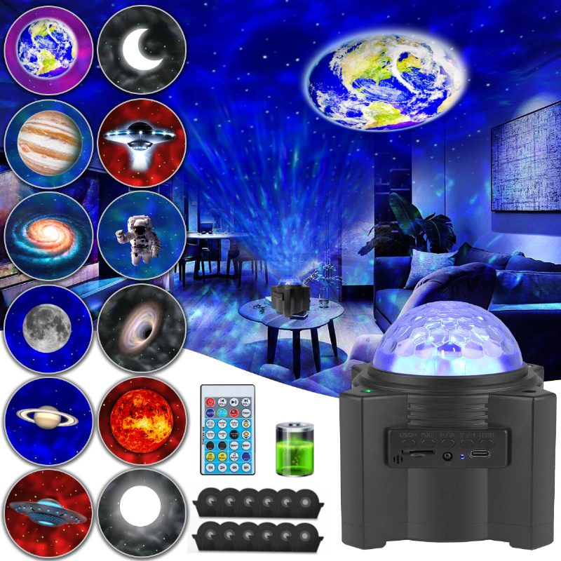 Led Galaxy Projector Nebula Night Light Hangulatlámpa Távirányítóval Bluetooth Hangszóróval Gyerekeknek És Felnőtteknek Hálószoba/buli/otthoni Hangulat Díszítése