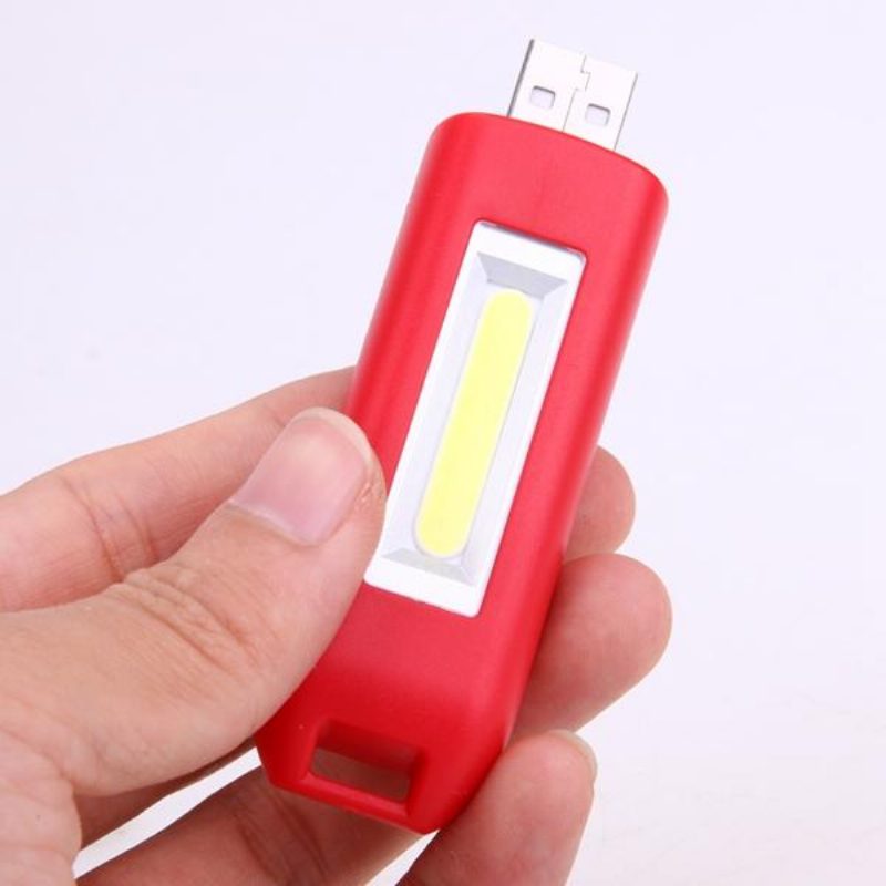 Mini 0.5 W-os Usb Újratölthető Cob Led Kulcstartó Lámpa Zseblámpa