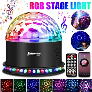 Solmore Dome Crystal Magic Ball Bluetooth Távirányítós Színpadi Lámpa