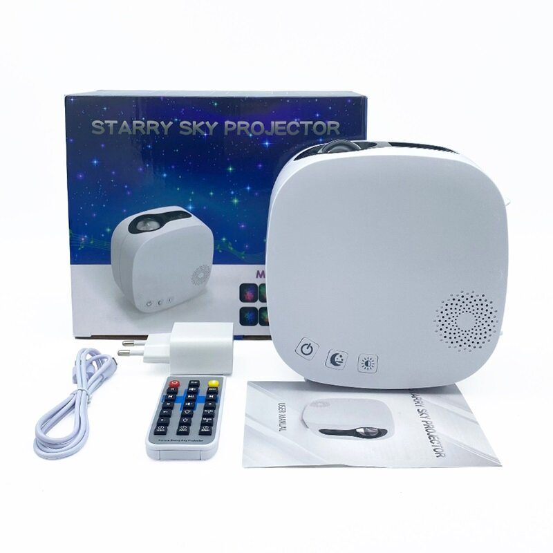 Starry Sky Projektor Bluetooth Zene Hangszóró Led Éjszakai Fény Galaxy Nebula Ocean Star Hold Lámpa