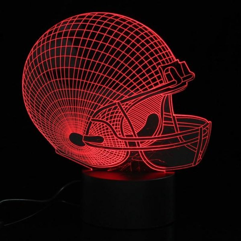 Színes Rugby Hat 3d Touch Control Usb Led Asztali Lámpa Éjszakai