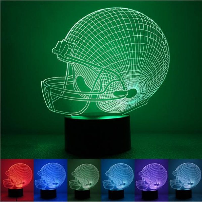 Színes Rugby Hat 3d Touch Control Usb Led Asztali Lámpa Éjszakai