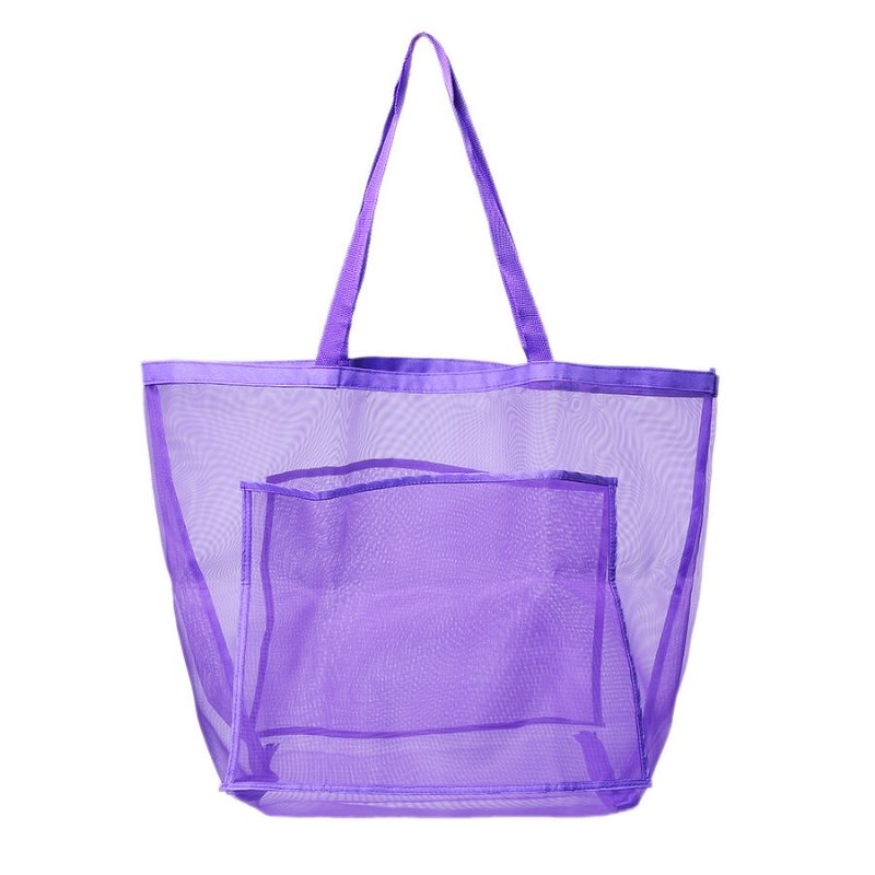 Hálós Strandtáska Toy Tote Bag Market Élelmiszerbolt És Piknik Táska Túlméretezett Zsebes Táskával