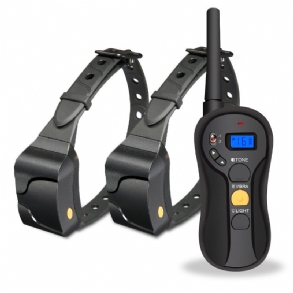 2x Focuspet Lcd Elektromos Távirányító Dog Shock Bark Nyakörv Trainer Ipx7