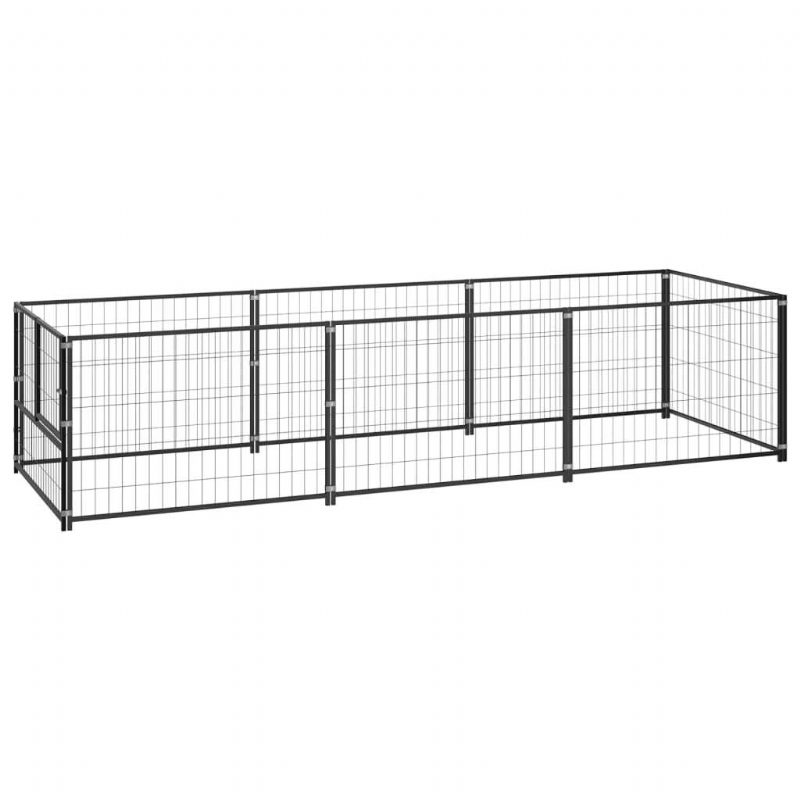 Dog Kennel Fekete 32.3 Láb² Acél