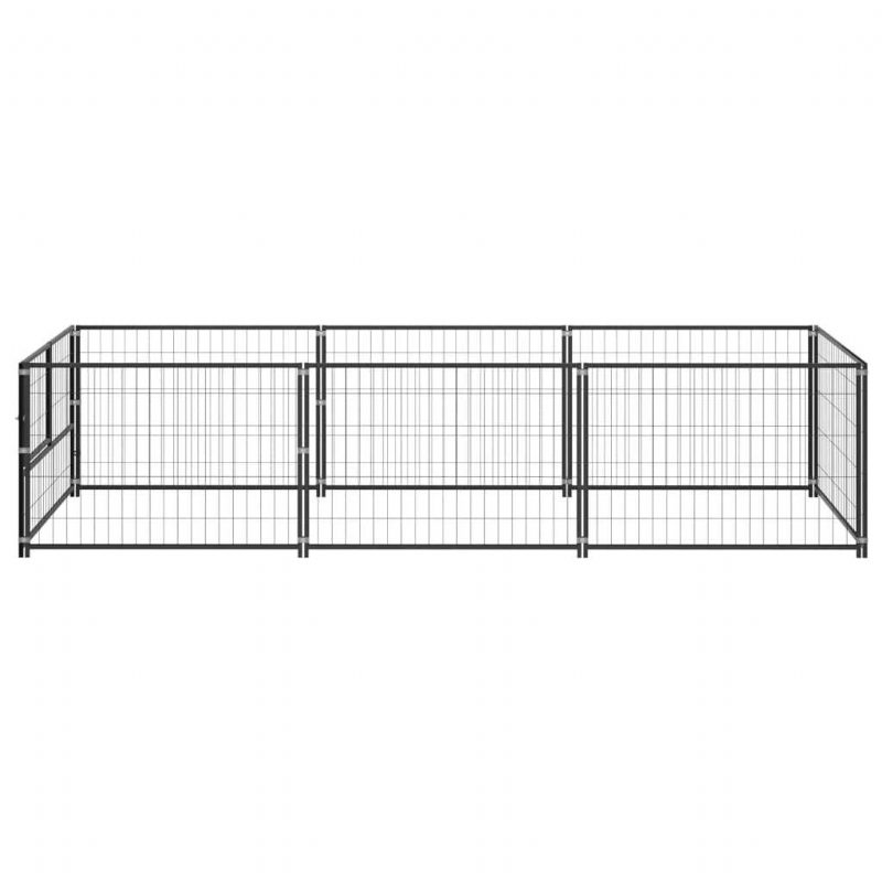 Dog Kennel Fekete 32.3 Láb² Acél