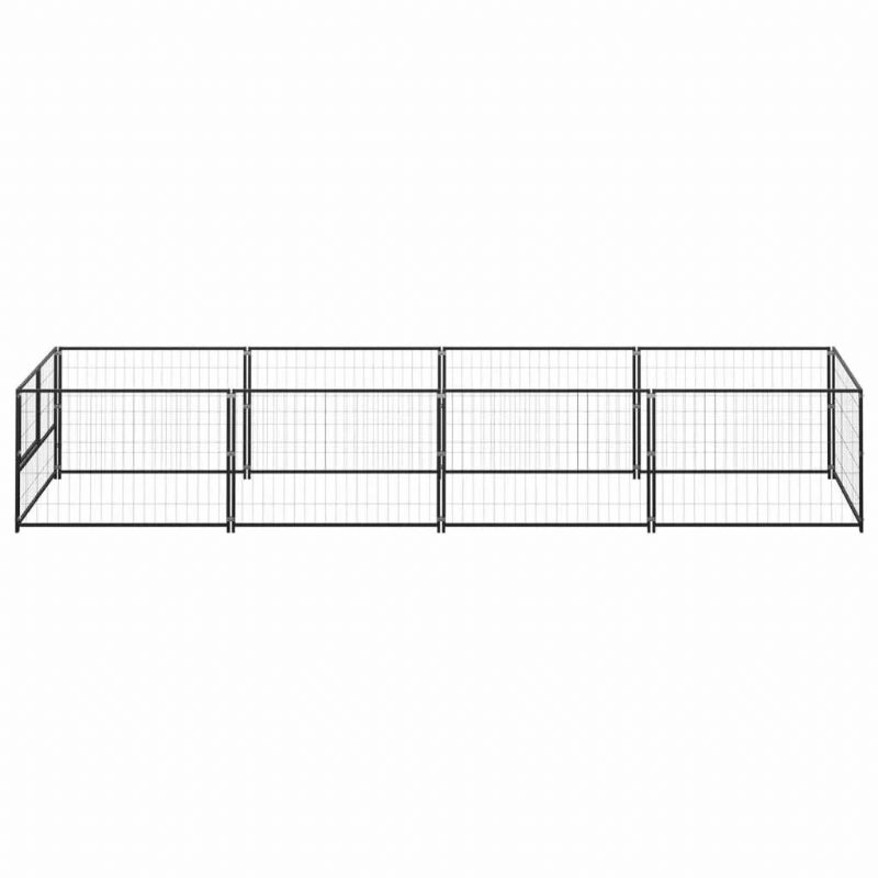 Dog Kennel Fekete 43.1 Ft² Acél