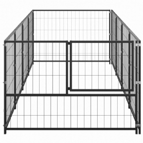 Dog Kennel Fekete 43.1 Ft² Acél