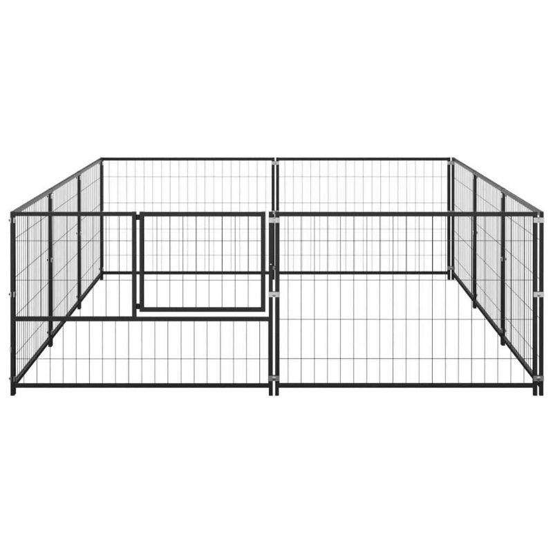 Dog Kennel Fekete 64.6 Láb² Acél