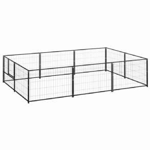 Dog Kennel Fekete 64.6 Láb² Acél