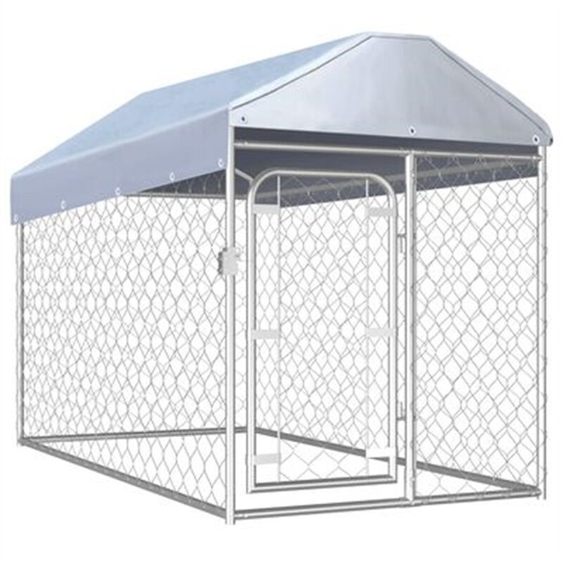 Eu Direct Vidaxl 144492 Kültéri Kennel Tetővel 200x100x125cm Kisállat Kellékek Kutyaház Otthon Macskaágyó Kerítés Járó