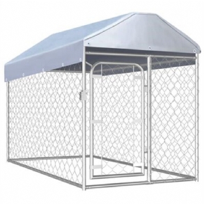 Eu Direct Vidaxl 144492 Kültéri Kennel Tetővel 200x100x125cm Kisállat Kellékek Kutyaház Otthon Macskaágyó Kerítés Járó