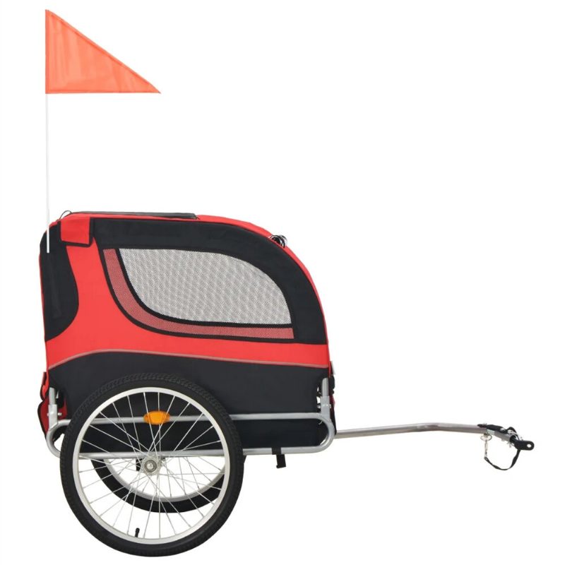 Eu Pet Bike Trailer 91765 Kutyahordozó Kutyáknak És Háziállatoknak Tartós Vázzal Légáteresztő Védőhálóval Könnyen Összeszerelhető Erős Csapágyazással