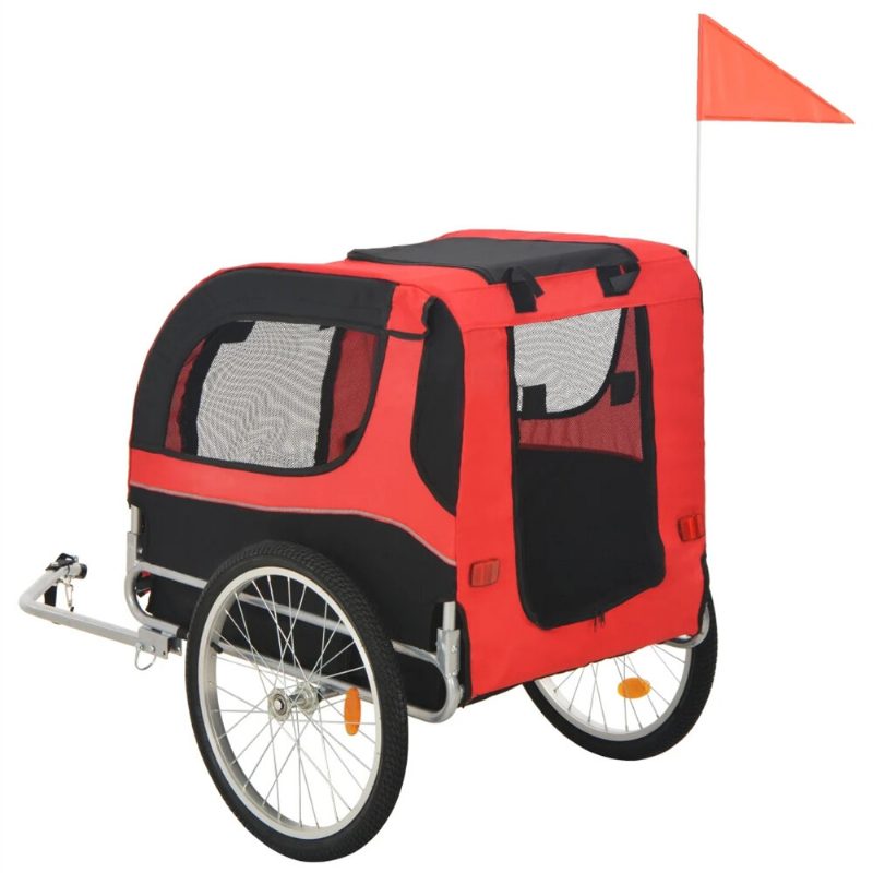 Eu Pet Bike Trailer 91765 Kutyahordozó Kutyáknak És Háziállatoknak Tartós Vázzal Légáteresztő Védőhálóval Könnyen Összeszerelhető Erős Csapágyazással