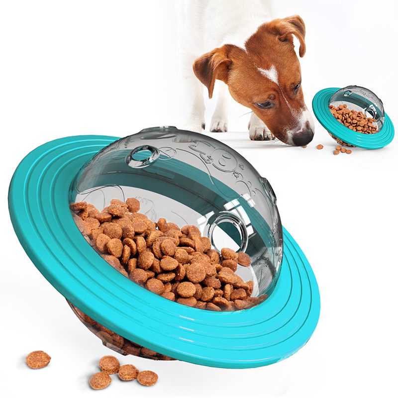 Flying Disc Dog Toys Slow Food Feeder Ball Puppy Iq Training