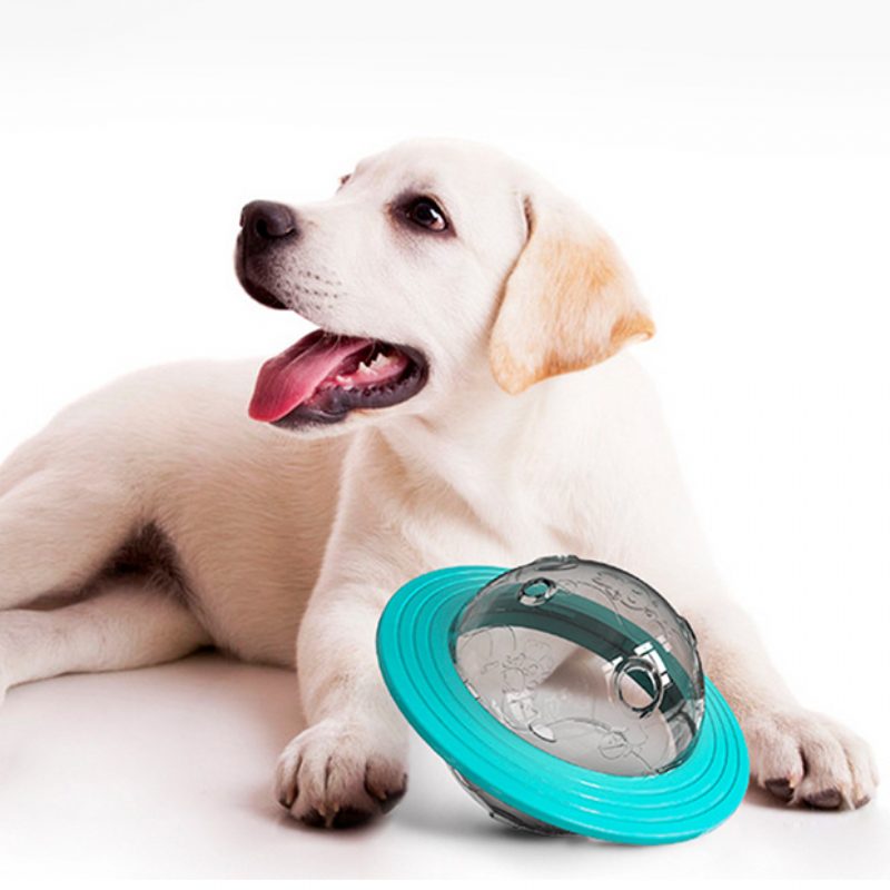 Flying Disc Dog Toys Slow Food Feeder Ball Puppy Iq Training