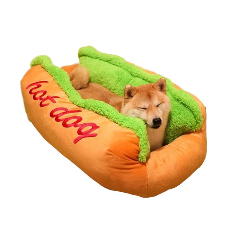 Hot Dog Formájú Kisállat Matrac Kiskutya Macska Puha És Piszkos Kisállatágy S Ls Méret