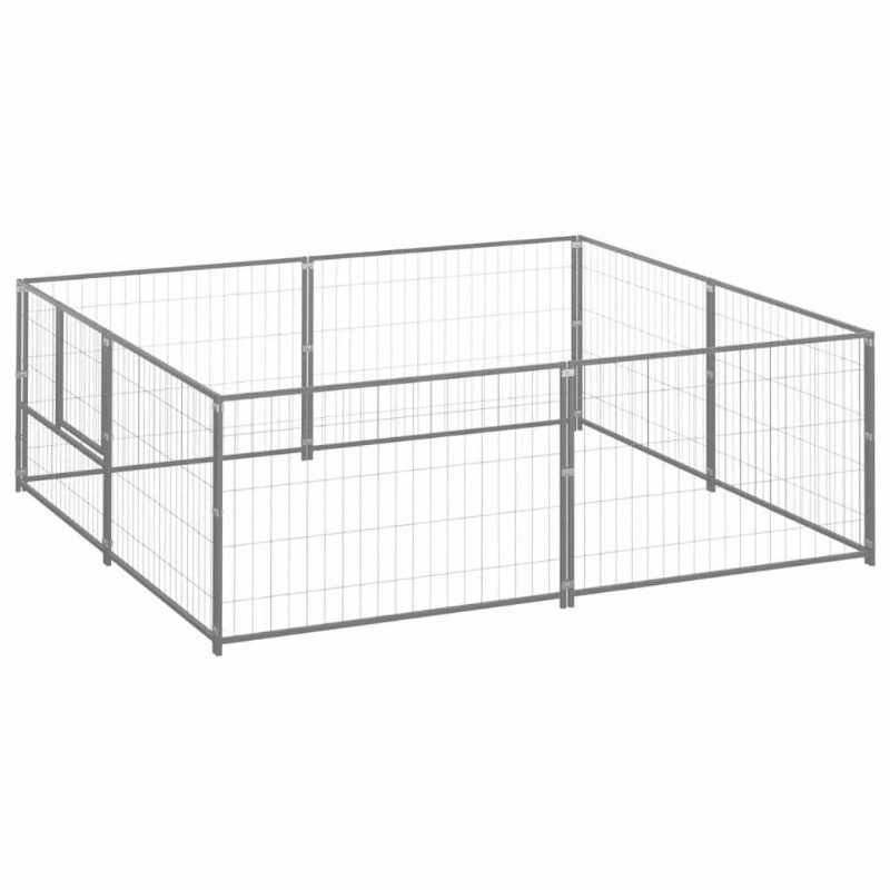 Kutya Kennel Ezüst 43.1 Ft² Acél