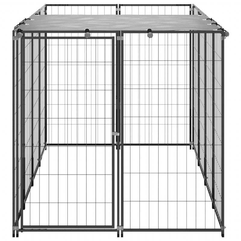 Kutya Kennel Fekete 26 Ft² Acél