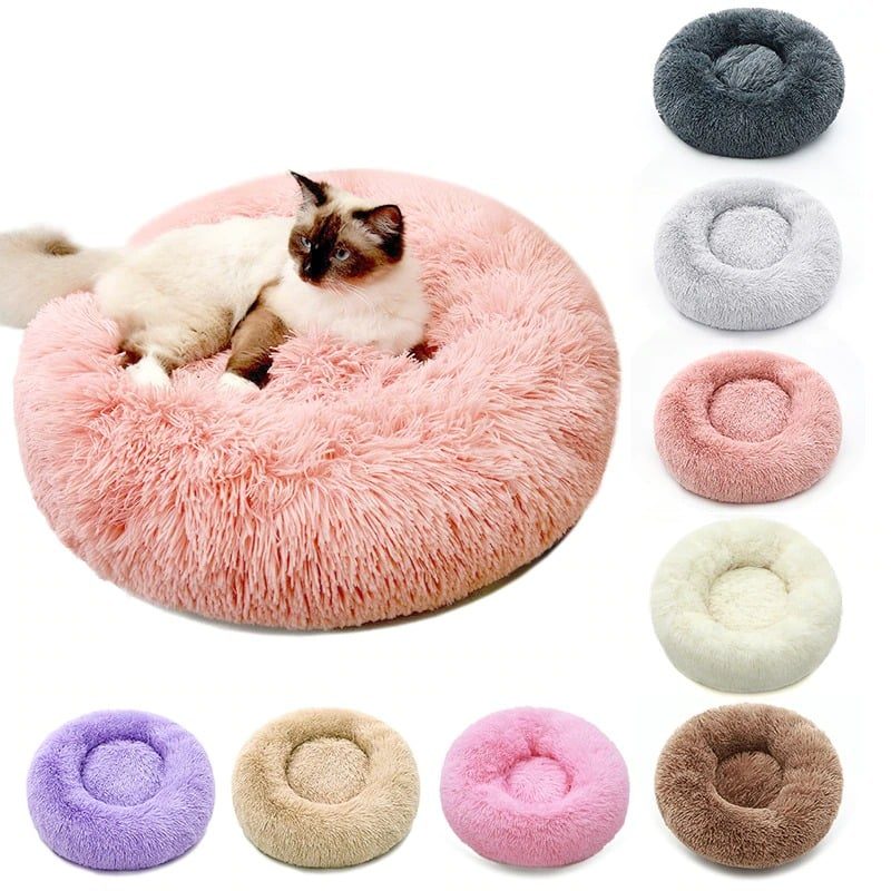 Pet Donut Bed Ultra Puha Csúszásgátló Gépben Mosható Párnaágy