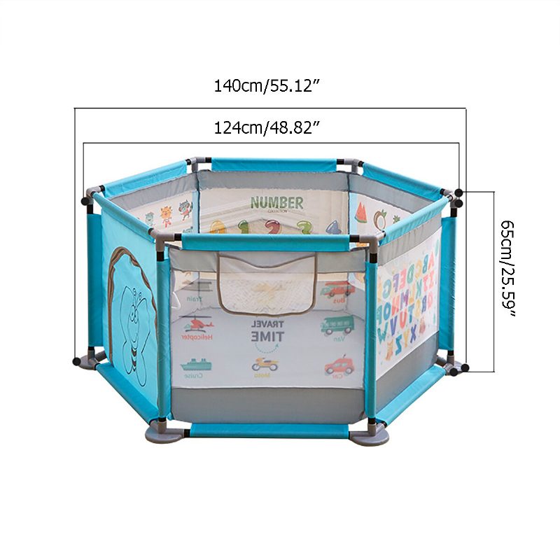65 cm-es Bébi Járóka Hordozható Nagy Játszótér Beltéri És Kültéri Gyerekeknek Hálóval És Tanulási Mintával Gyerekkerítés Csecsemőknek Tipegőknek