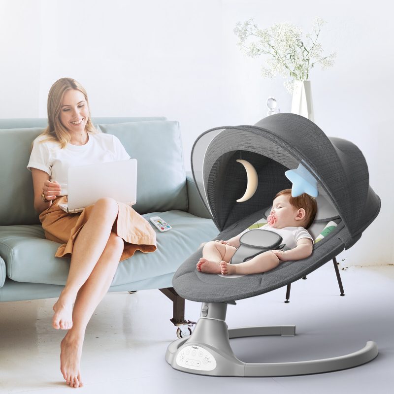 Kimbosmart Baby Swing Bouncer Szék Többfunkciós Zene Elektromos Tevékenységek Rocker