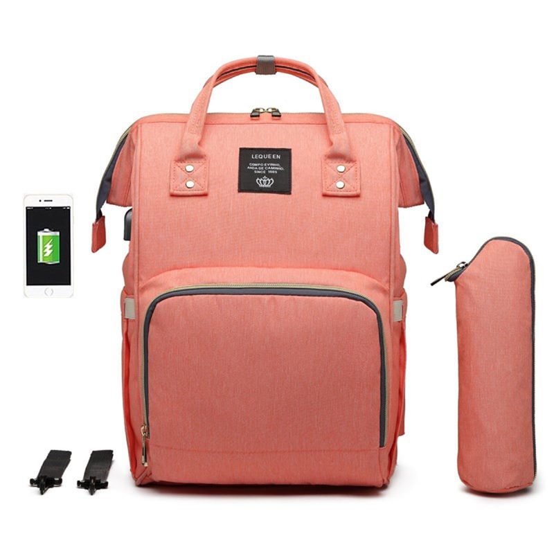 Vízálló Baba Pelenkák Táskák Tote Mummy Travel Usb Port Hátizsák