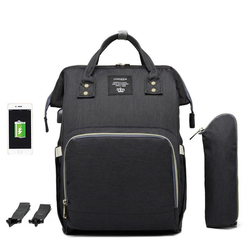 Vízálló Baba Pelenkák Táskák Tote Mummy Travel Usb Port Hátizsák