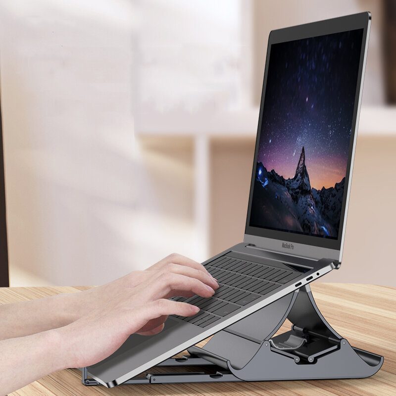 Állítható Laptopállvány Függőleges Gravitációs Ergonomikus Asztali Tároló Laptophoz Mobiltelefonhoz Táblagéphez