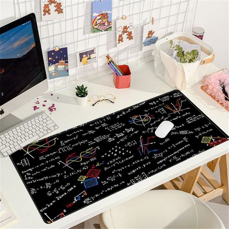 Geometric Math Formula Mouse Pad Comfort Gaming Egérpad Mérete Csúszásgátló Lock Edge E-sport Billentyűzet Asztali Egéralátét Pc Számítógéphez