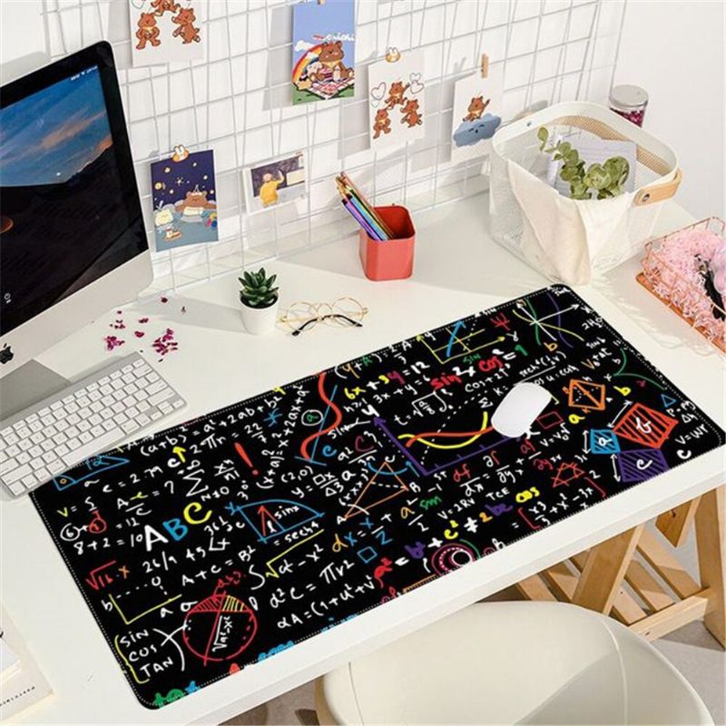 Math Formula Mouse Pad Comfort Gaming Egérpad Nagy Méretű Csúszásgátló Lock Edge E-sport Billentyűzet Asztali Egéralátét Pc Számítógéphez