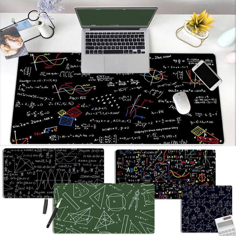 Math Formula Mouse Pad Comfort Gaming Egérpad Nagy Méretű Csúszásgátló Lock Edge E-sport Billentyűzet Asztali Egéralátét Pc Számítógéphez