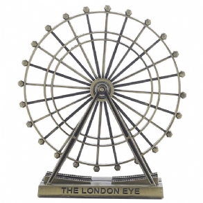 Retro Fém A London Eye Óriáskerék Dísz Anglia Épület Otthoni Iroda Kreatív Asztali Dekorációk Modell Emléktárgyak Ajándékok