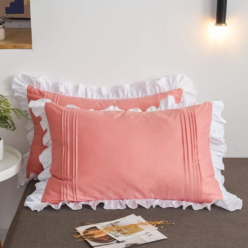 2db 100% Pamut Fodor Pillowshams Elegáns Párnahuzatok